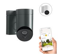 Somfy Caméra de surveillance Outdoor Camera 2 – 1080p, détection intelligente, sirène 110 dB – Grise