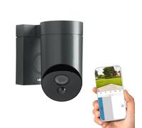 somfy 2401563 - Outdoor Camera - Caméra de Surveillance Extérieure WiFi - 1080p Full HD - Sirène 110 DB - Branchement Possible sur luminaire existant