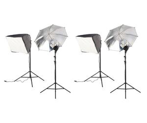 Somikon 2 boîtes à lumière avec parapluie réflecteur