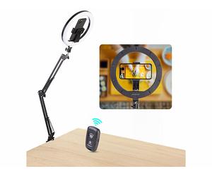 Somikon Anneau LED CCT Ø 25 cm de table avec support smartphone