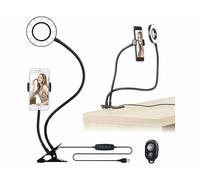 Somikon Anneau lumineux LED avec support pour smartphone et déclencheur à distance