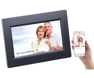 Somikon Cadre photo numérique connecté à écran tactile IPS 7" DF-600.WiFi