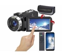 Caméscope connecté 8K UHD - Somikon - DV-910.uhd - Vision nocturne - Zoom numérique 18x - Écran tactile rotatif