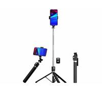 Somikon Trépied smartphone et perche à selfie 170 cm avec déclencheur à distance