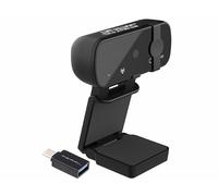 Webcam USB 4K autofocus avec adaptateur USB-A femelle vers USB-C mâle [Somikon]