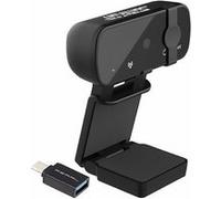 Webcam USB 4K autofocus avec adaptateur USB-A femelle vers USB-C mâle [Somikon]