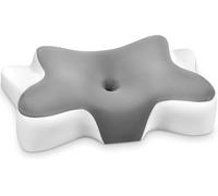 Somirra Oreiller Ergonomique Cervical, 2 en 1 Oreiller Memoire Forme Coussin Ergonomique pour la Nuque, pour Dormir sur Le côté, Le Dos et Le Ventre, 66 x 37 x 9/12cm, Gris