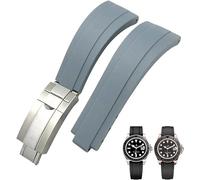 SOMKB Bracelet de montre en caoutchouc à boucle courte pour Rolex Daytona Submariner OYSTERFLEX Yacht Master Petit poignet en silicone 20 mm 21 mm, 20 mm, Acétate, Pas de gemme