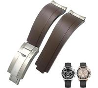 SOMKB Bracelet de montre en caoutchouc à boucle courte pour Rolex Daytona Submariner OYSTERFLEX Yacht Master Petit poignet en silicone 20 mm 21 mm, 21mm, Acétate, Pas de gemme