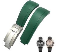 SOMKB Bracelet de montre en caoutchouc à boucle courte pour Rolex Daytona Submariner OYSTERFLEX Yacht Master Petit poignet en silicone 20 mm 21 mm, 21mm, Acétate, Pas de gemme