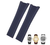 SOMKB Bracelet de montre en caoutchouc et silicone pour Patek Philippe PP 5711 5712G Nautilus 25 mm Noir Bleu Marron Bracelet de sport pour homme, 25 mm, Agate