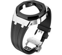 SOMKB Ga2100 Mod Kit Gen4 Boîtier métallique en caoutchouc Modification pour bracelet de remplacement GA2100/GA2110 en acier inoxydable Cadre Lunette Accessoires avec couvercle inférieur, taille