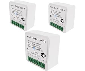 SomLife Interrupteurs Intelligents WiFi 16A MiniSmart Switch Wi-Fi connecté, Application Tuya/SmartLife, Alexa, Google Home