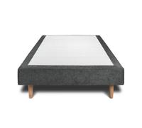 Sommeil de plomb Sommier Tapissier Tissu Gris Anthracite 90x200 H29cm