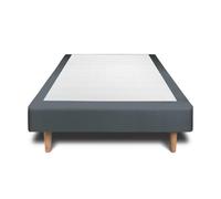 Sommeil de plomb Sommier Tapissier Velours Gris Anthracite 90x200 H29cm