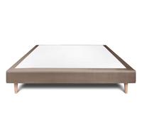 Sommeil de plomb Sommier Tapissier Velours Taupe 150x200 H29cm