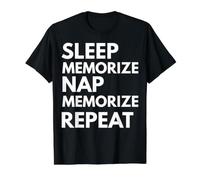 Sommeil, Sieste, mémorisation, Amour, répétition, mémorisation, étude T-Shirt Graphique avec Valeur, Homme, Noir, L