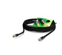 Sommer Cable - Câble vidéo coaxial BNC 75 Ω - HD/3G/6G-SDI / 4K-UHD SC-Vector 0.8/3.7 - BNC/BNC NBNC75BLP9X Neutrik - Noir - 60 m - Fabriqué en Allemagne