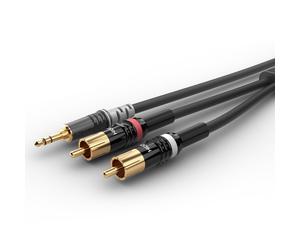 Sommer Cable Basic+ Câble Mini-Jack vers Cinch 90 cm Noir 1:2 1 unité