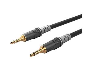 Sommer Cable Basic HBA-3S-1000 Câble mini jack 3,5 mm TRS long patch 2 fiches jack stéréo 3 broches avec connecteurs HICON 10 m
