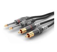 Câble de raccordement Sommer Cable HBA-62C2-0300 Jack / Cinch-RCA audio [2x Jack mâle 6,3 mm (mono)