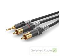 SommerCable HBA-3SC2-0300 Câble adaptateur audio basique de 3 m - Mini jack 3,5 mm à 3 broches vers 2 fiches RCA (L+R) avec connecteurs Hicon