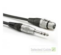 SOMMER CABLE Câble Adaptateur 30 cm Jack 6,3 mm Vers XLR 3 pôles Femelle Noir