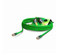 Sommer Cable - Cable Coaxial Video BNC 75 Ω - HD/3G/6G/12G-SDI / 4K-UHD SC-Vector 0.8/3.7 équipé BNC / BNC NBNC75BLP9X NEUTRIK, Vert (0,5m) - Made in Germany by Sommer Cable