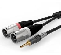 SommerCable Basic HBA-3SM2-0150 Câble adaptateur audio 3 broches mini jack 3,5 mm vers 2 fiches XLR (L+R) 1,5 m