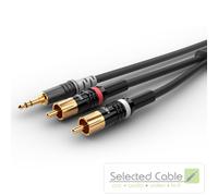 Sommer Cable HBP-3SC2-0300 Câble Audio 3 m Minijack vers Cinch Noir 1:2