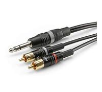 Sommer Cable Câble audio HBP-6SC2-0150 jack/RCA – 2 fiches RCA, 1 x fiche jack 6,3 mm stéréo