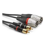 Sommer Cable HBP-M2C2-0150 Câble adaptateur audio [2 fiches RCA - 2 fiches XLR 3 broches] 1,50 m Noir