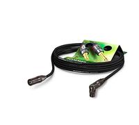 Sommer Cable Microphone Stage 22 Highflex équipé XLR 3 points male Neutrik NC3MXX-BAG/XLR 3 points femelle coudé Neutrik NC3FRX-BAG, Noir, Made in Germany by (5m)