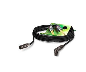 Sommer Cable Microphone Stage 22 Highflex équipé XLR 3 points male Neutrik NC3MXX-BAG/XLR 3 points femelle coudé Neutrik NC3FRX-BAG, Noir, Made in Germany by (5m)
