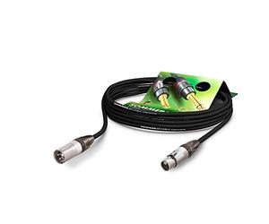 Sommer Cable Microphone Stage 22 Highflex équipé XLR 3 points male Neutrik NC3MXX / XLR 3 points femelle Neutrik NC3FXX, livré avec attache scratch, Noir (10m) Made in Germany by Sommer Cable