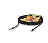 Sommer Cable SC-Goblin équipé Mini jack male 3,5 mm stéréo HI-J35S-SCREW-M Hicon/Mini jack femelle 3,5 mm stéréo HI-J35S-SCREW-F Hicon, Cable Noir, Made in Germany by (2,5m)