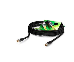 Sommer Cable Video 75 Ω - HD/3G/6G/12G-SDI / 4K-UHD SC-Vector 0.8/3.7 équipé BNC / BNC NBNC75BLP9X NEUTRIK, Noir (15m)