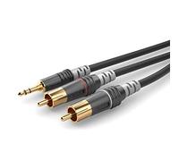 Câble de raccordement Sommer Cable HBA-3SC2-0600 Jack / Cinch-RCA audio [2x Cinch-RCA mâle - 1x Jack mâle 3.5 mm] 6.00 m noir