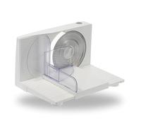 Sommertal AS170 - Trancheuse universelle (150 W, acier inoxydable, avec lame dentelée, pliable et peu encombrante, trancheuse électrique, trancheuse professionnelle, couleur blanche, 0-15 mm)
