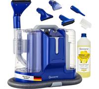 SOMMERTAL CompactCleaner WS450 5in1 +1L Nettoyeur de meubles rembourrés, appareil pour tapis, escaliers, meubles rembourrés, canapé, voiture, animaux, taches, moteur puissant de 450w, aspirateur-laveu