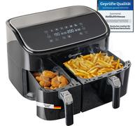Sommertal Friteuse à air chaud HF DUAL 900 à double chambre | 9 litres XXL Airfryer & Déshydrateur | 2850W | Écran digital tactile