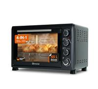 Sommertal Mini-four de comptoir 45 litres avec rôtissoire et air chaud 2000 | Grill à poulet, convection, cuisson, grillade et pizza, minuterie 60 minutes, accessoires 7 pièces, four de table