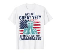 Sommes-Nous Encore géniaux Parce Que Je me Sens Juste embarrassée, Funny America T-Shirt Graphique avec Valeur, Homme, Blanc, M
