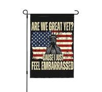 Sommes-nous enfin grands ? Parce que j'ai honte. Drapeau anti-idiots 30 x 45 cm, panneau de jardin double face, sans mât.