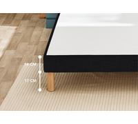Sommier 120 x 190 cm jersey gris fonce - Bultex sommier vigoroso