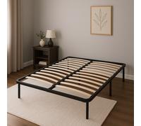 Sommier 120x190 cm Metal Solide 29 cm - Confortable - Montage Rapide - Lattes en Bois 14 en 9mm - Epaisseur Metal 1,2 mm - Idéal pour Usage Quotidien - CADRE A LATTE JULIE