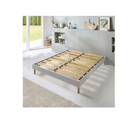 Sommier bellecour 140x190 cm 2 hauteur 30 cm Gris G