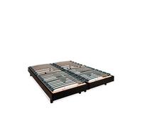 BELLECOUR Sommier Électrique 2 x 70x190 (140x190cm) 2 Places à Lattes avec tête, Buste & Pieds relevables et télécommande Filaire Modèle Flex - Fabriqué en France