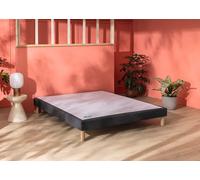 Sommier 160 x 200 cm chine gris anthracite - Merinos Pencil Ferme
