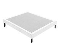 Sommier 160x190 Tapissier Déco Couleur Blanc Resistant Jusqu'à 120 Kg Par Personne Blanc